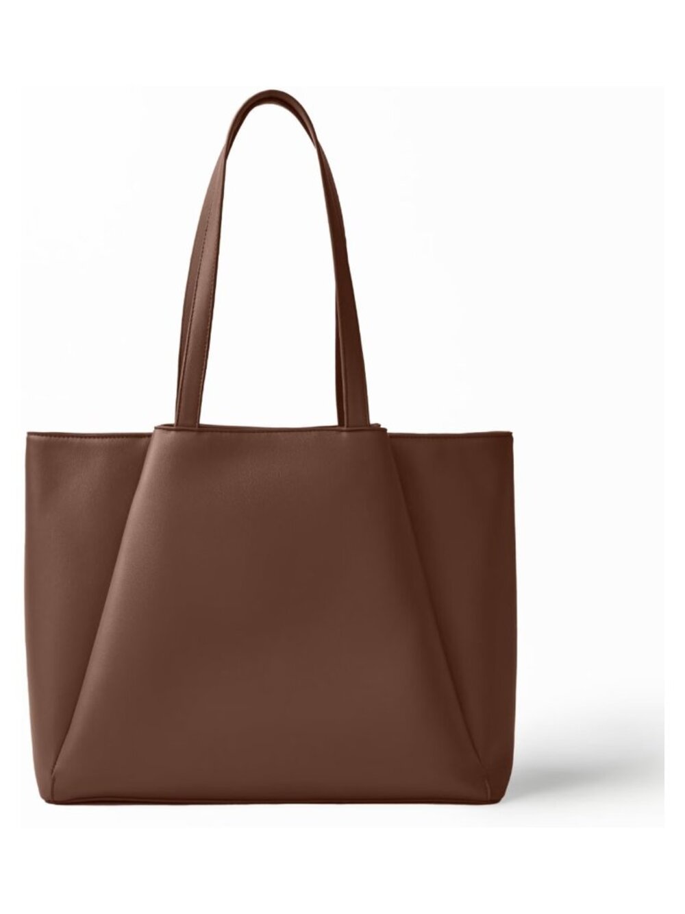 Vegan Leather Laptop Tote Bag Fits 15.6" Padded Work Briefcase